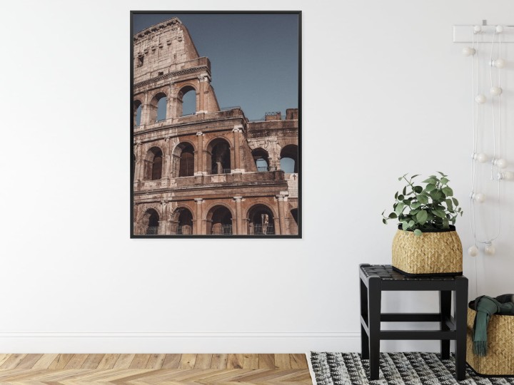 Plakat Architektura Koloseum Na Tle Błękitnego Nieba