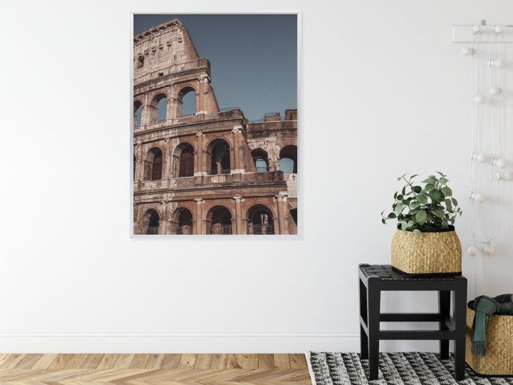 Plakat Architektura Koloseum Na Tle Błękitnego Nieba