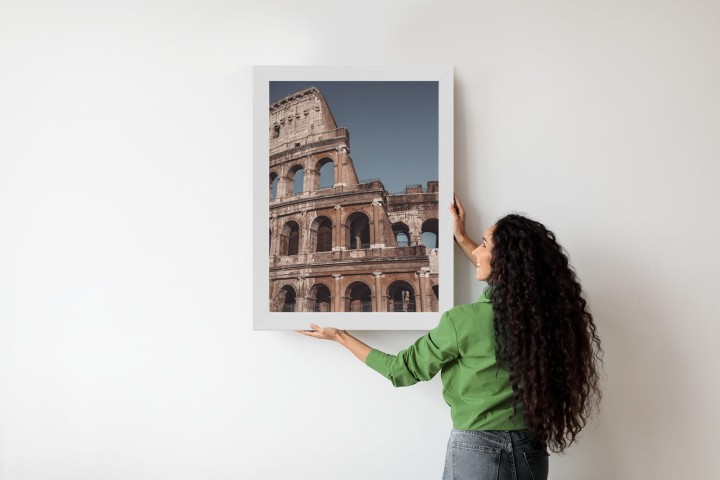 Plakat Architektura Koloseum Na Tle Błękitnego Nieba