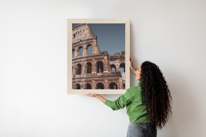 Plakat Architektura Koloseum Na Tle Błękitnego Nieba