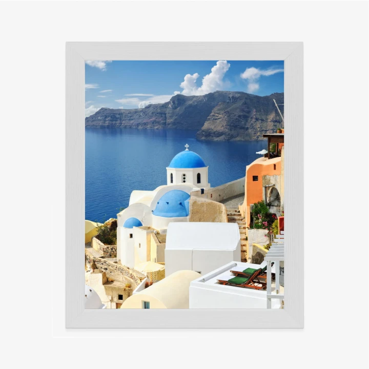 Plakat Widok Na Miasteczko Oia I Błękitne Morze