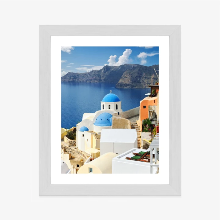 Plakat Widok Na Miasteczko Oia I Błękitne Morze