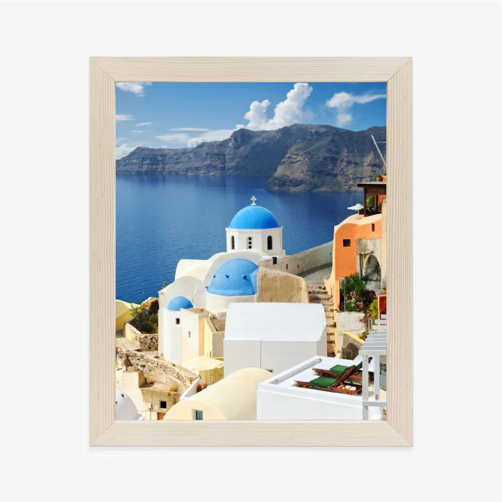 Plakat Widok Na Miasteczko Oia I Błękitne Morze