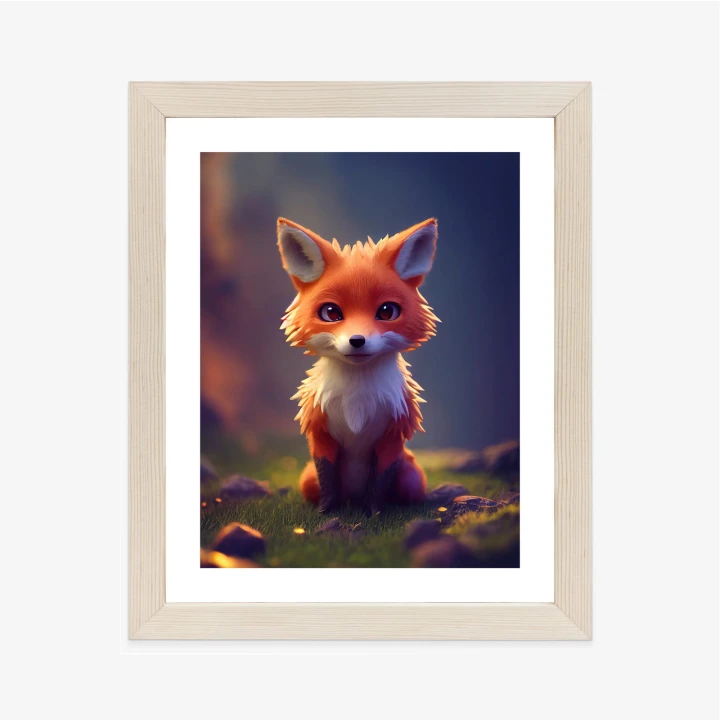 Plakat Portrait Of A Cute Baby Fox