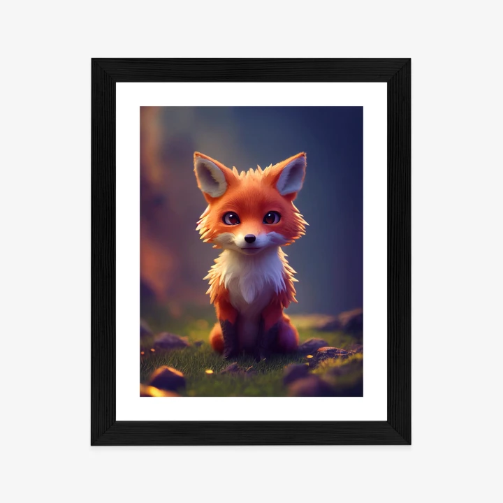 Plakat Portrait Of A Cute Baby Fox