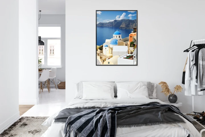 Plakat Widok Na Miasteczko Oia I Błękitne Morze