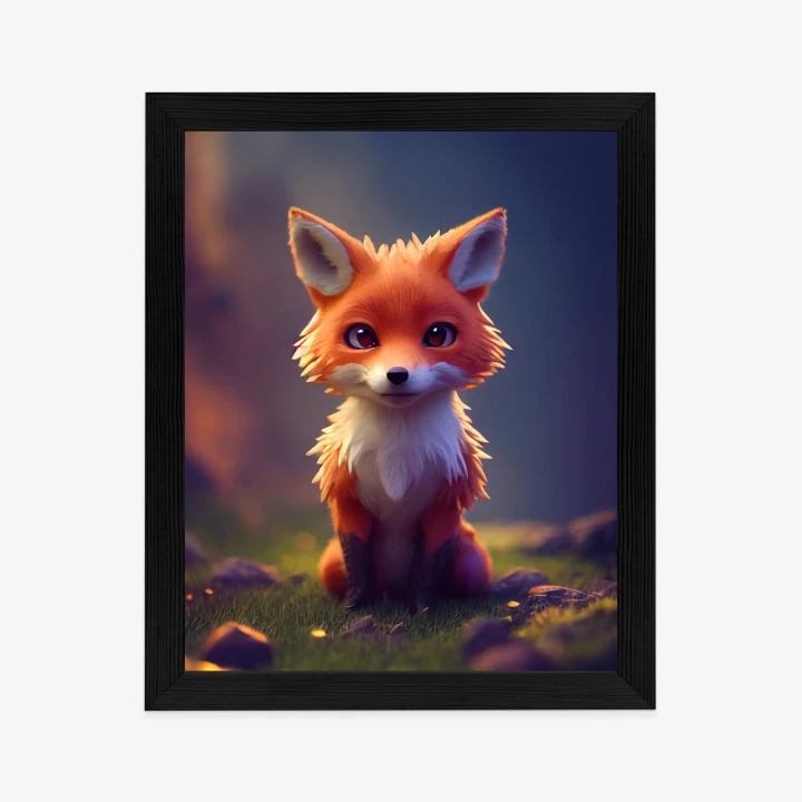 Plakat Portrait Of A Cute Baby Fox