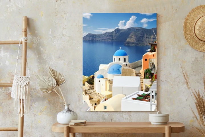 Plakat Widok Na Miasteczko Oia I Błękitne Morze