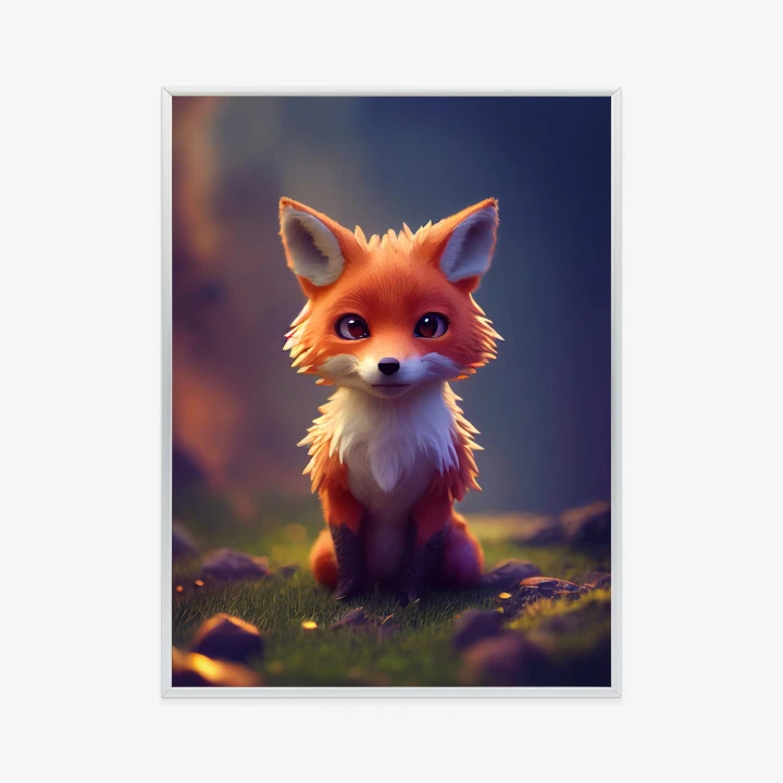 Plakat Portrait Of A Cute Baby Fox