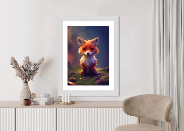 Plakat Portrait Of A Cute Baby Fox