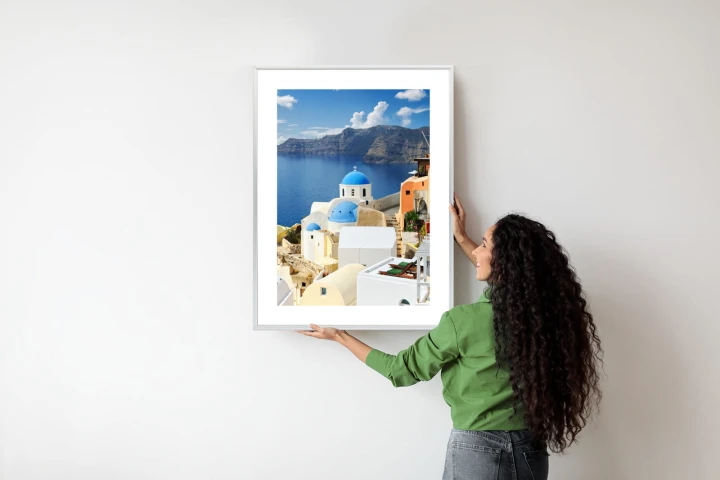 Plakat Widok Na Miasteczko Oia I Błękitne Morze