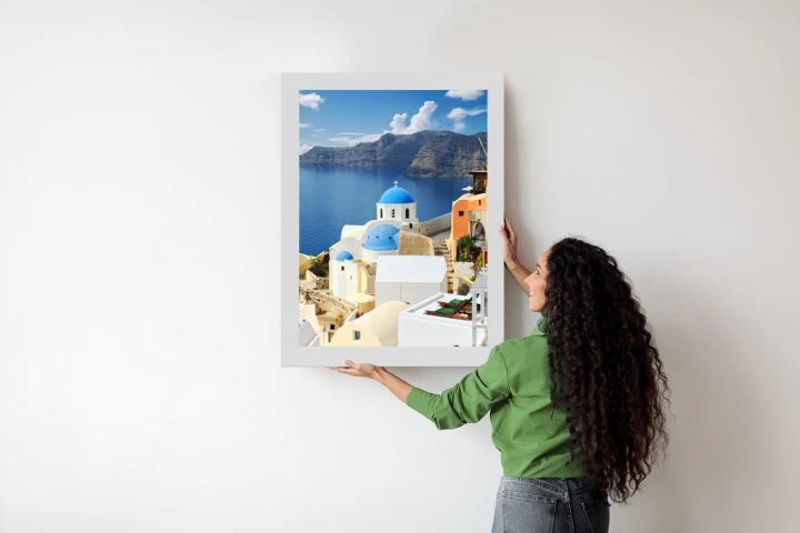 Plakat Widok Na Miasteczko Oia I Błękitne Morze