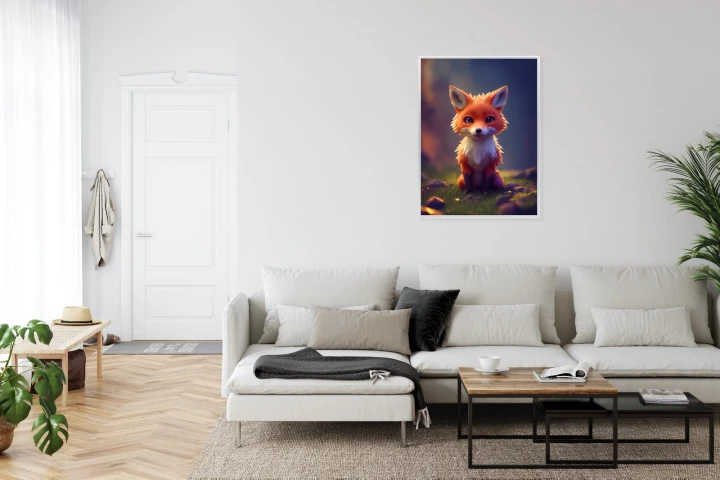 Plakat Portrait Of A Cute Baby Fox