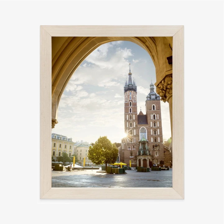 Plakat Widok Z Sukiennic Na Kościół Mariacki W Krakowie