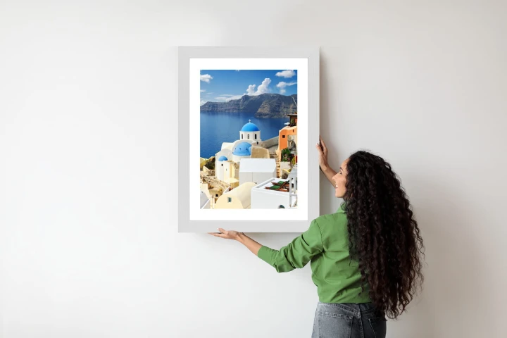 Plakat Widok Na Miasteczko Oia I Błękitne Morze