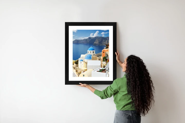 Plakat Widok Na Miasteczko Oia I Błękitne Morze