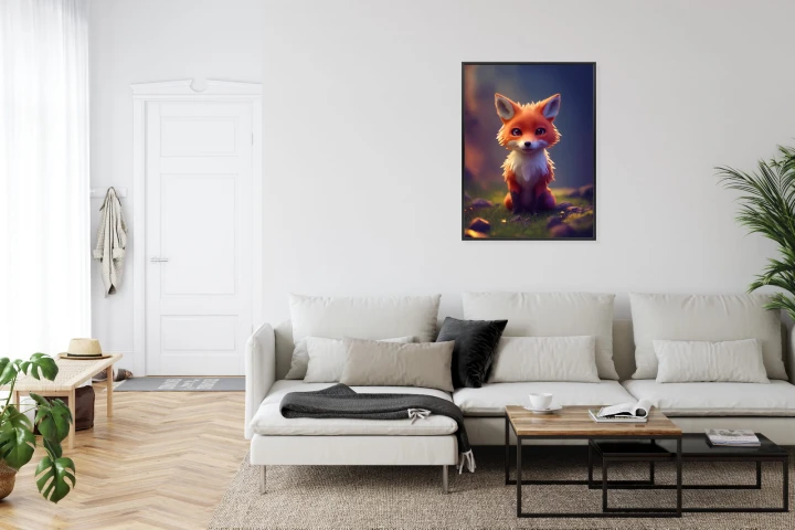 Plakat Portrait Of A Cute Baby Fox