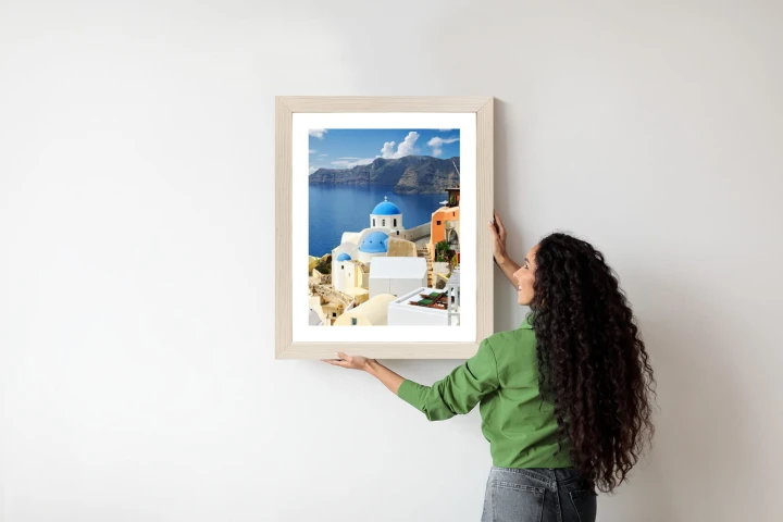 Plakat Widok Na Miasteczko Oia I Błękitne Morze