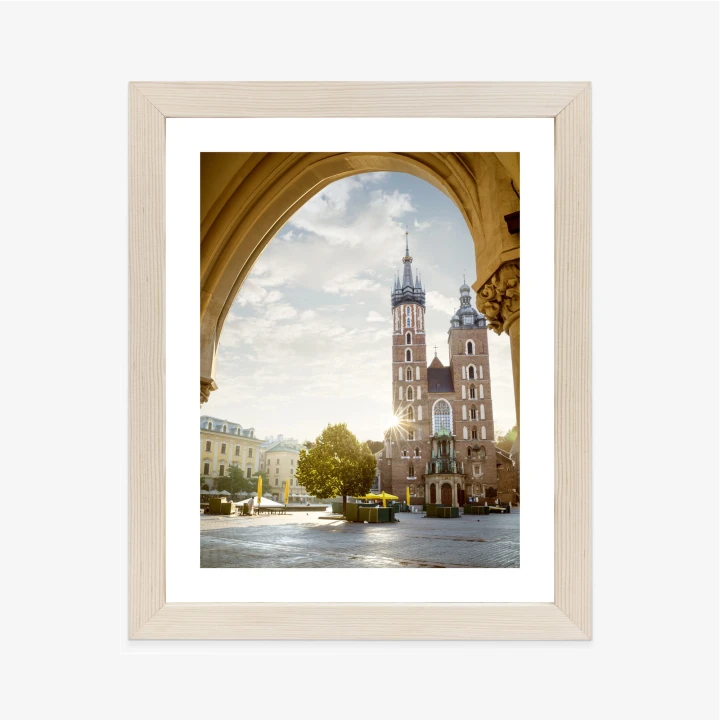 Plakat Widok Z Sukiennic Na Kościół Mariacki W Krakowie