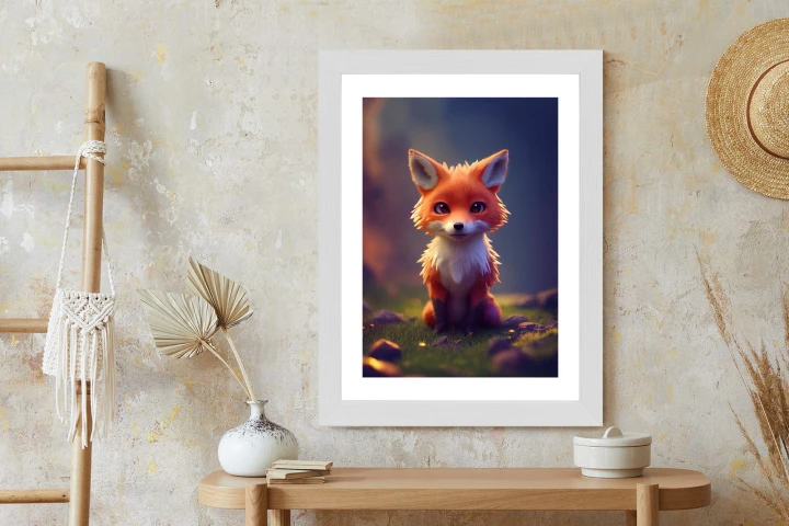Plakat Portrait Of A Cute Baby Fox