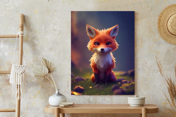 Plakat Portrait Of A Cute Baby Fox