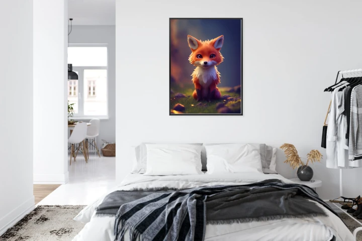 Plakat Portrait Of A Cute Baby Fox