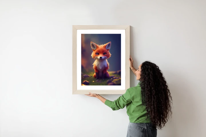 Plakat Portrait Of A Cute Baby Fox