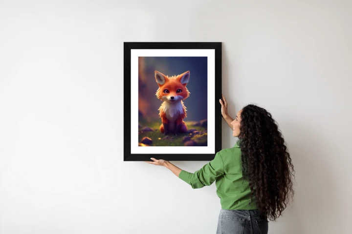 Plakat Portrait Of A Cute Baby Fox