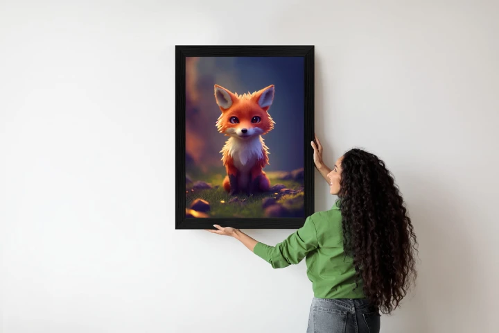 Plakat Portrait Of A Cute Baby Fox