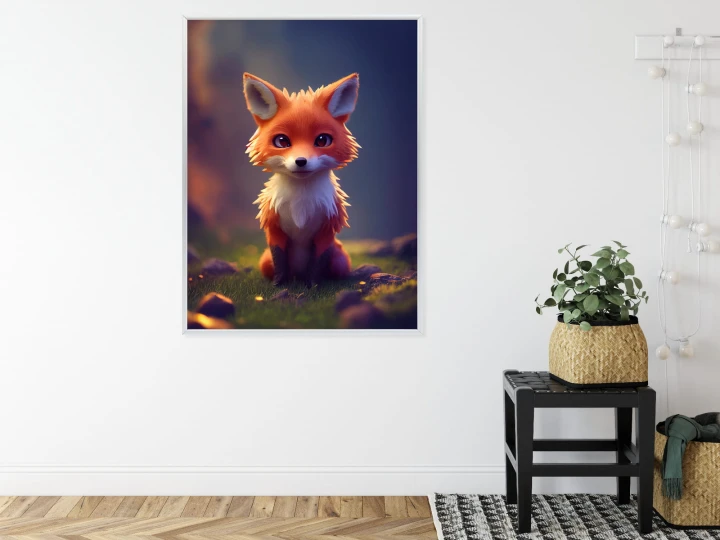 Plakat Portrait Of A Cute Baby Fox