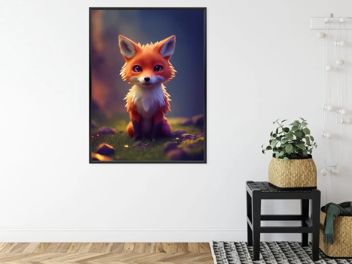 Plakat Portrait Of A Cute Baby Fox