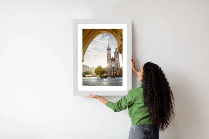 Plakat Widok Z Sukiennic Na Kościół Mariacki W Krakowie