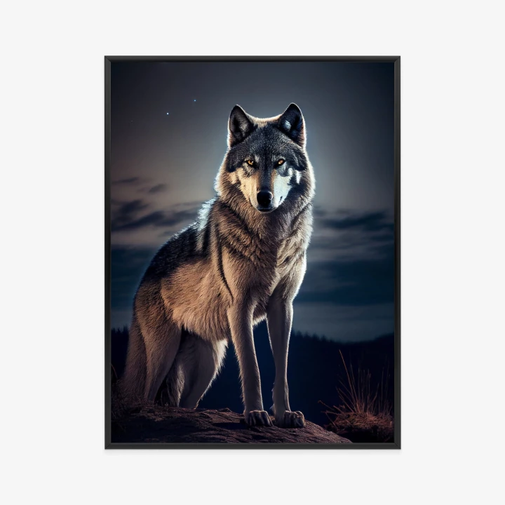 Plakat Wilk Na Skalnej Górze