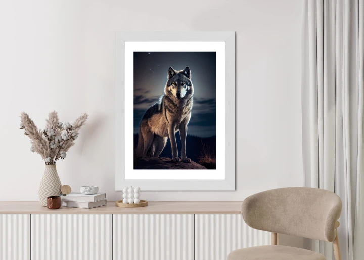 Plakat Wilk Na Skalnej Górze