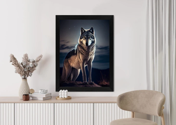Plakat Wilk Na Skalnej Górze