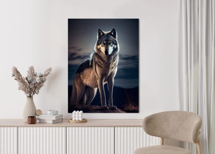 Plakat Wilk Na Skalnej Górze