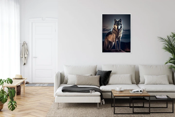 Plakat Wilk Na Skalnej Górze