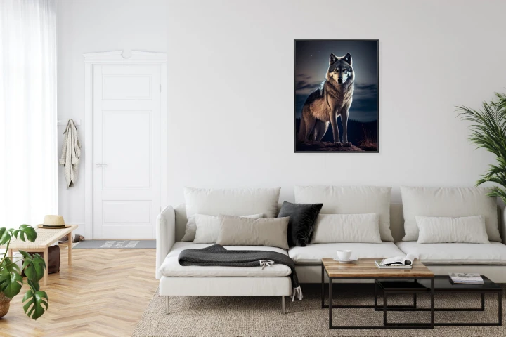 Plakat Wilk Na Skalnej Górze