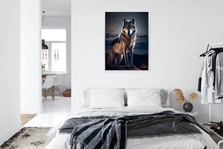 Plakat Wilk Na Skalnej Górze