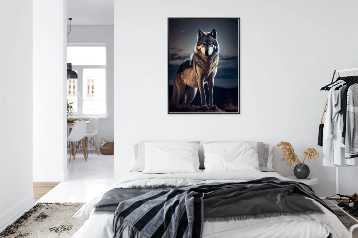Plakat Wilk Na Skalnej Górze
