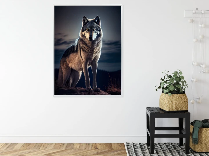 Plakat Wilk Na Skalnej Górze