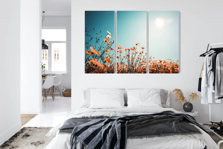 Obraz Wieloczęściowy Kwiaty Polne W Słońcu