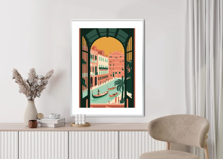 Plakat Gondole Na Weneckim Canal Grande