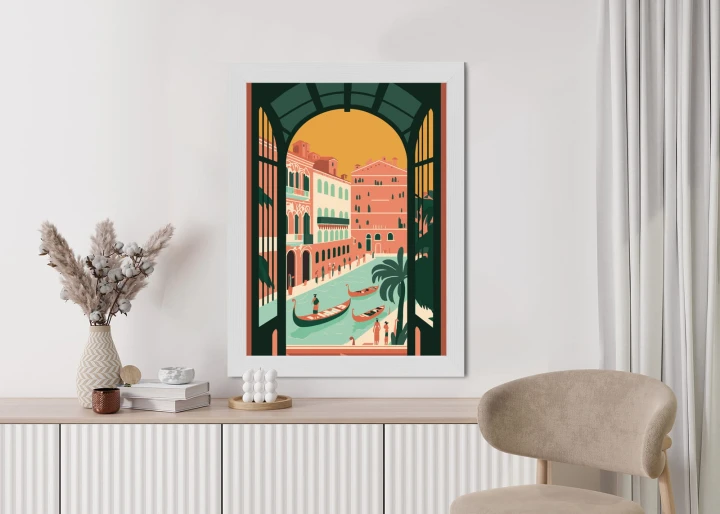 Plakat Gondole Na Weneckim Canal Grande