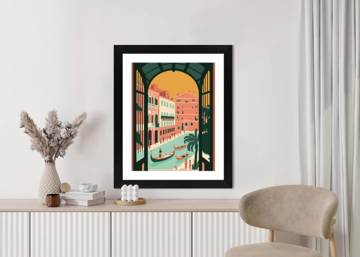 Plakat Gondole Na Weneckim Canal Grande