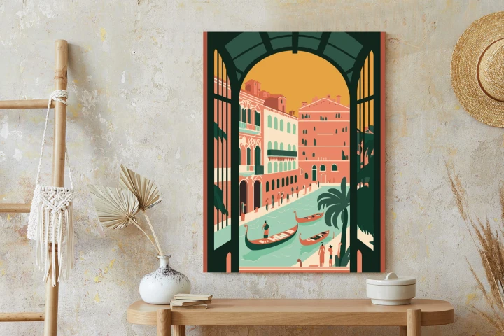 Plakat Gondole Na Weneckim Canal Grande