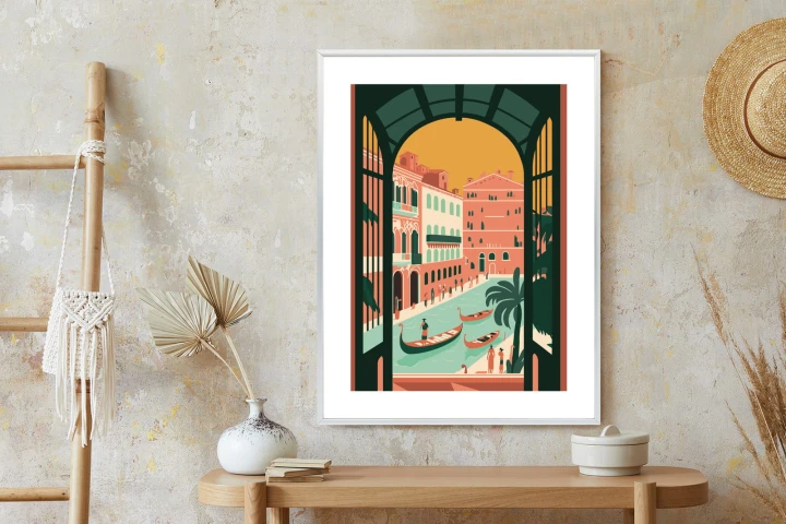 Plakat Gondole Na Weneckim Canal Grande