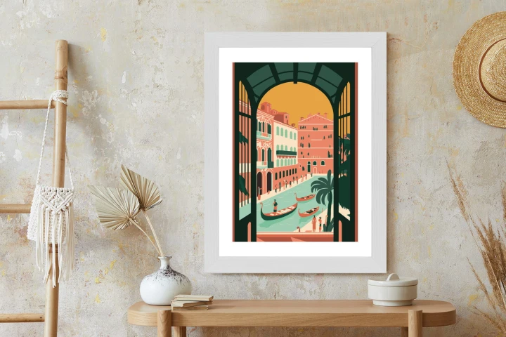 Plakat Gondole Na Weneckim Canal Grande