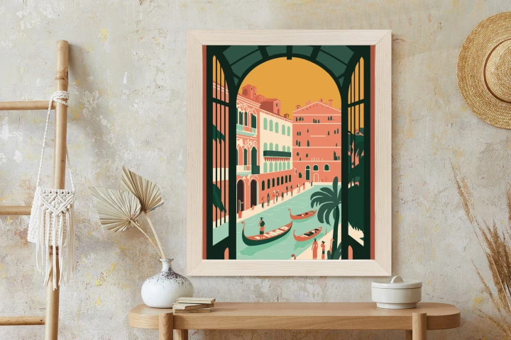 Plakat Gondole Na Weneckim Canal Grande