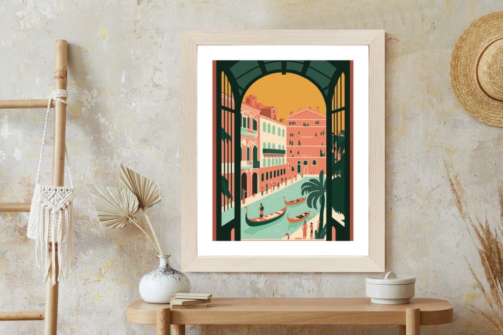 Plakat Gondole Na Weneckim Canal Grande